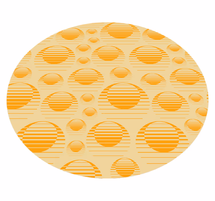 Tapis vinyle salle a manger motif circulaire - TenStickers