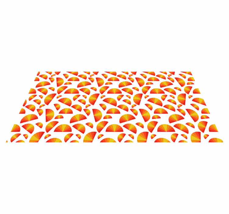 Tapis vinyles géométriques tableau de motifs circulaires - TenStickers