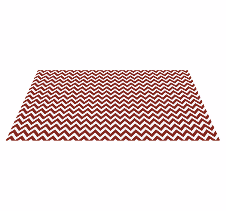 Tapis vinyles géométriques style chevron rouge - TenStickers