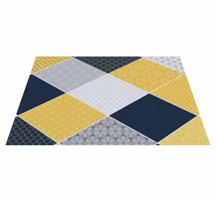 Tapis vinyles géométriques mélange de mosaïque géométrique - TenStickers