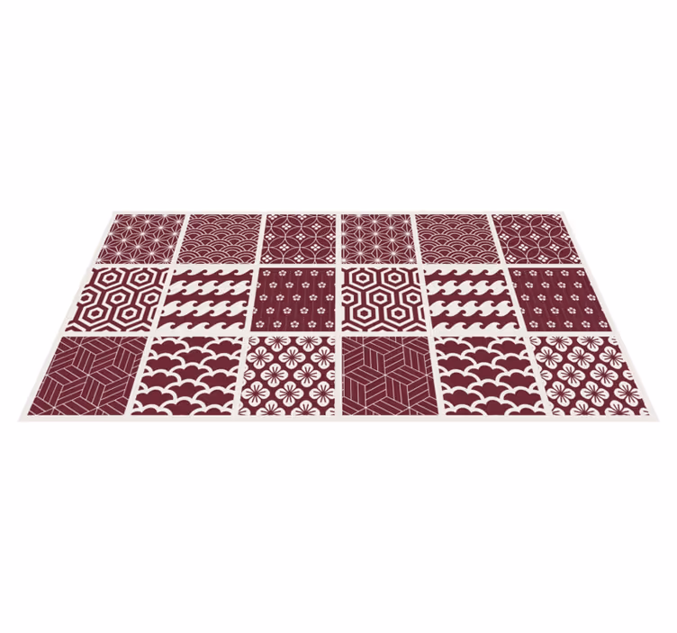 Tapis mosaique vinyle carrelage à motifs - TenStickers