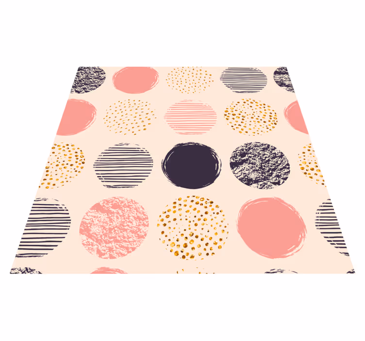 Tapis vinyles géométriques ensemble à pois - TenStickers