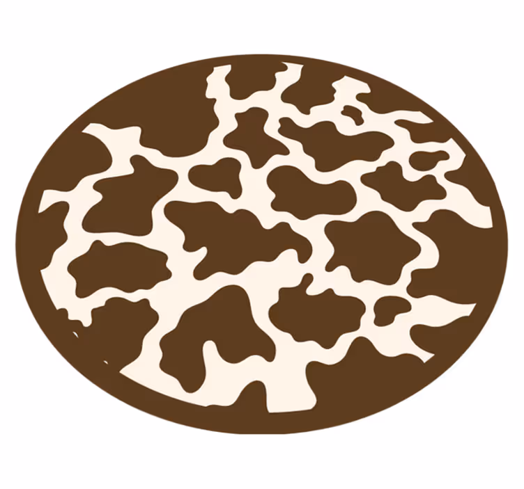 Tapis vinyle animal peau de vache circulaire - TenStickers