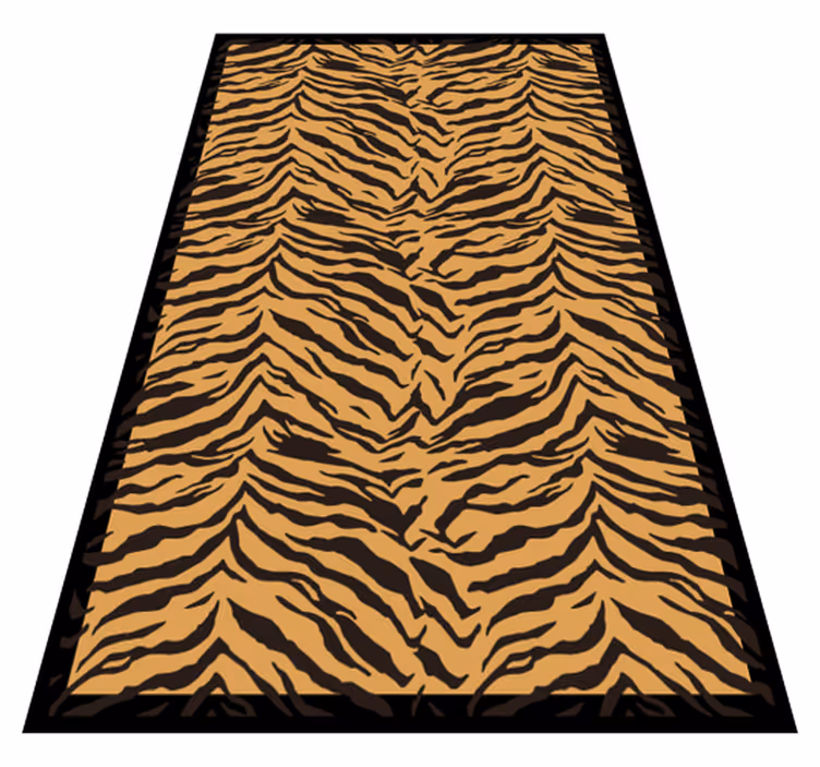 Tapis vinyle animal motif à rayures de tigre - TenStickers