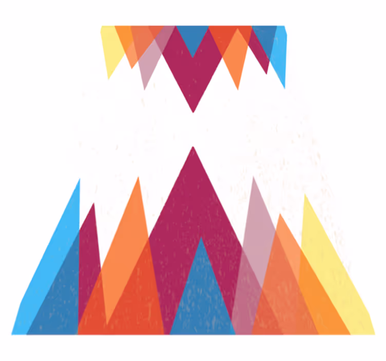 Tapis vinyles géométriques arrangement de triangles colorés - TenStickers