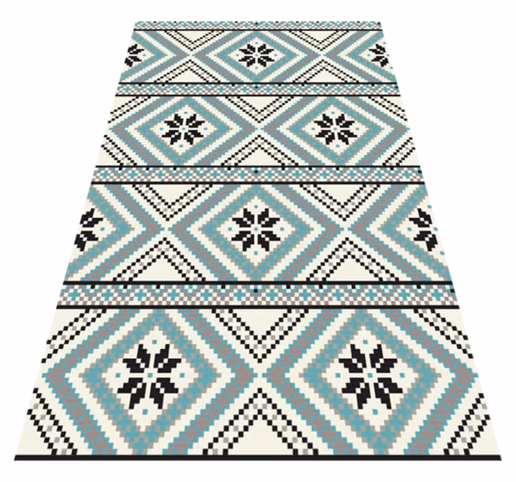 Tapis vinyles géométriques motif géométrique ethnique - TenStickers