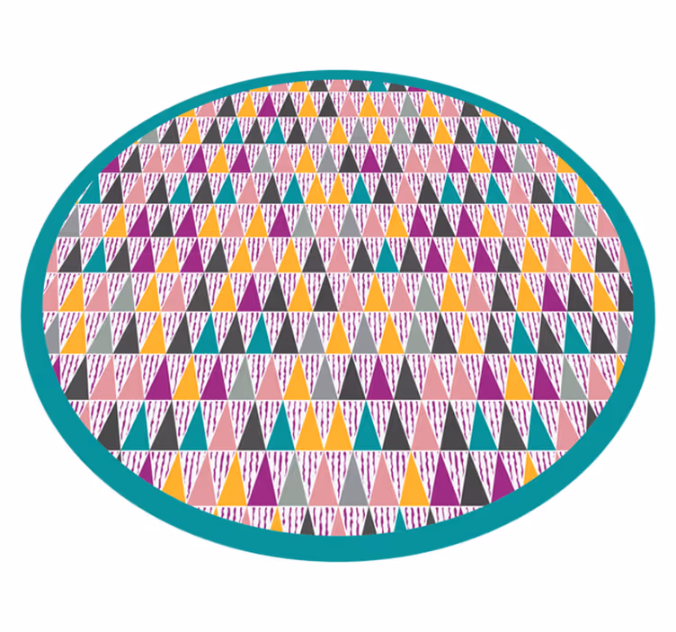 Tapis vinyles géométriques motifs triangulaires - TenStickers
