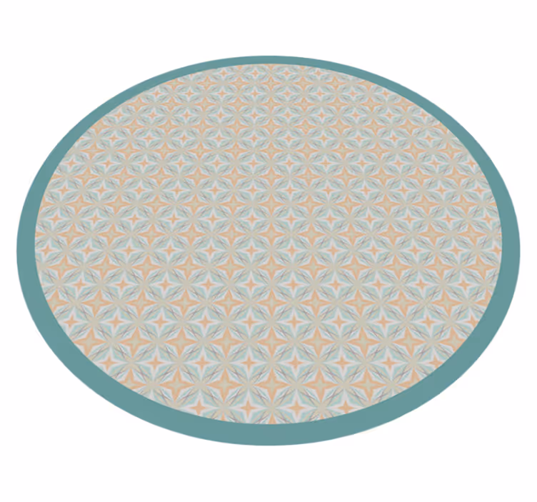 Tapis mosaique vinyle cercle de mosaïque - TenStickers
