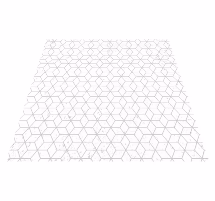 Tapis vinyles géométriques illusion de cube géométrique - TenStickers