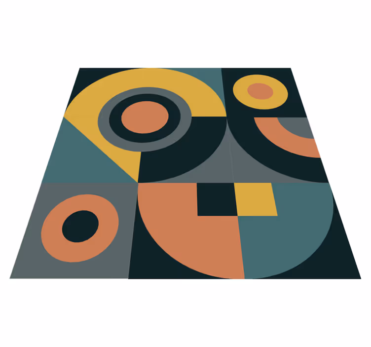 Tapis vinyles géométriques composition de formes - TenStickers