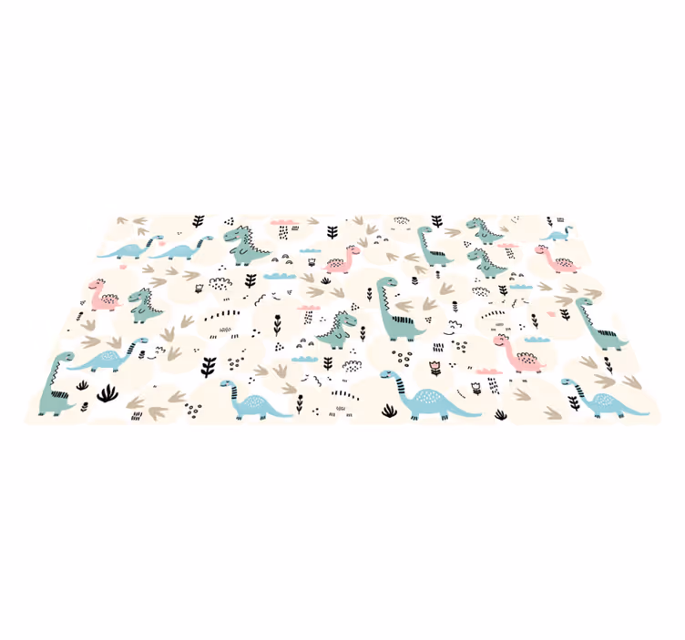 Tapis vinyle chambre bébé aire de jeux pour dinosaures - TenStickers
