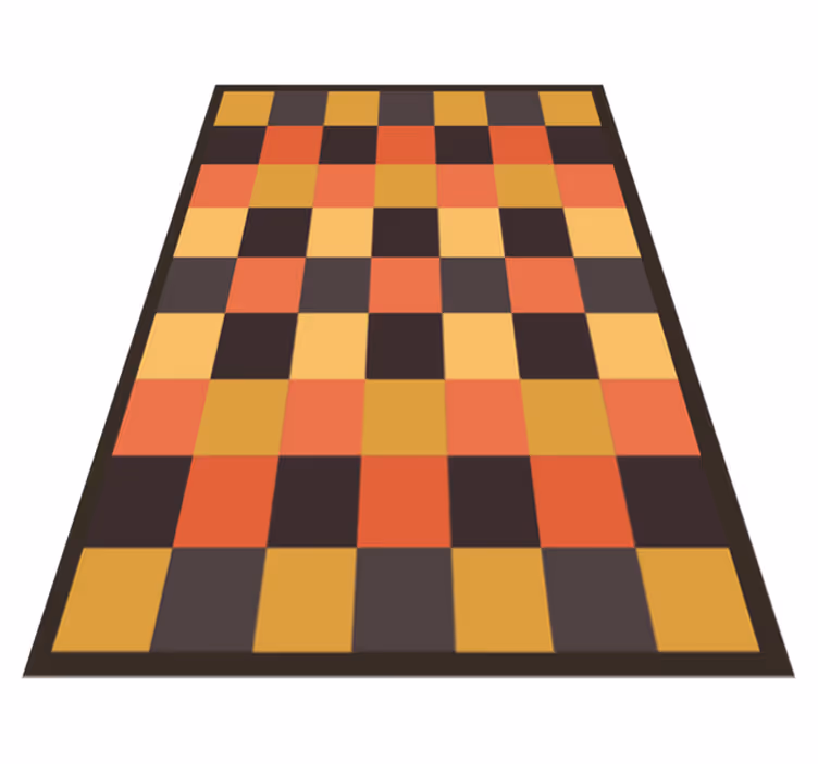 Tapis vinyles géométriques damier géométrique - TenStickers