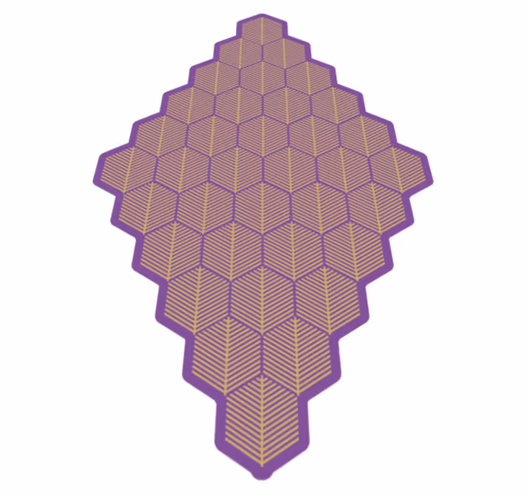 Tapis vinyles géométriques hexagones violets - TenStickers