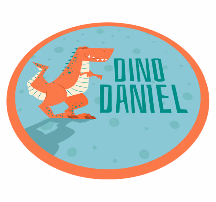 Tapis vinyle autres tapis cercle personnalisable dinosaure - TenStickers