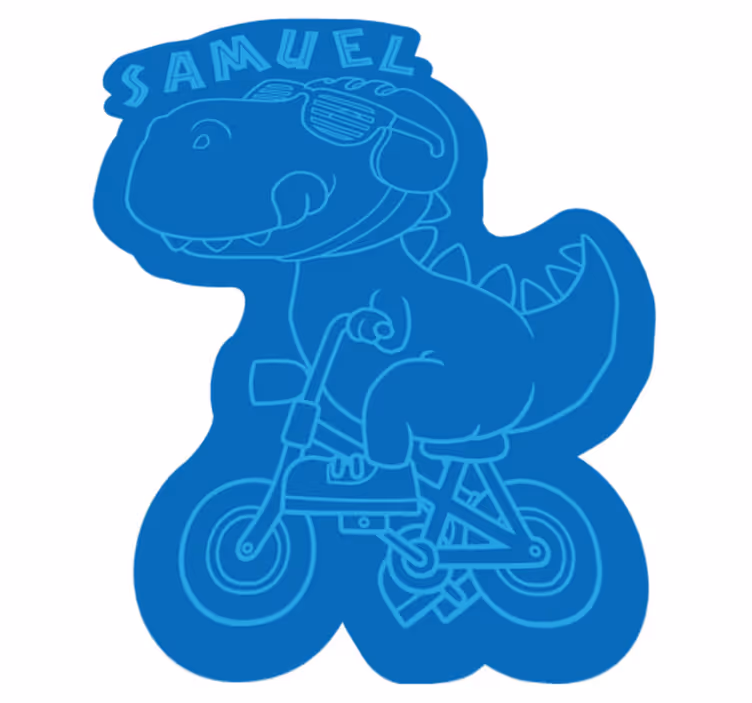 Tapis vinyle personnalisé dinosaure personnalisable - TenStickers