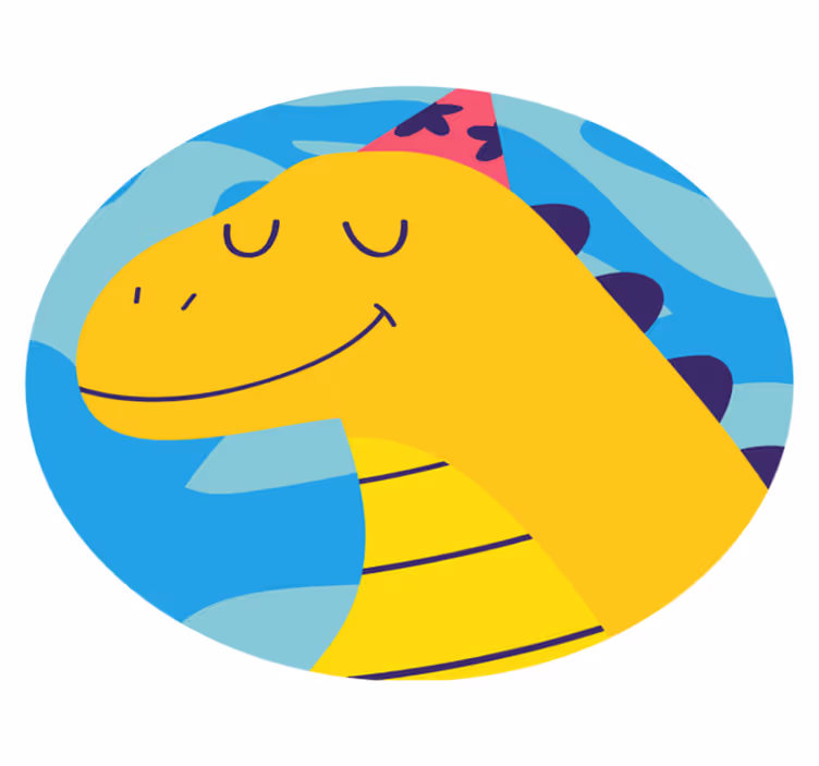Tapis vinyle pour enfants thème fête dinosaure - TenStickers