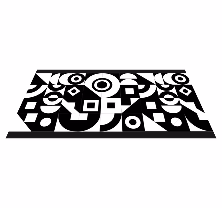 Tapis vinyles géométriques ensemble géométrique abstrait - TenStickers
