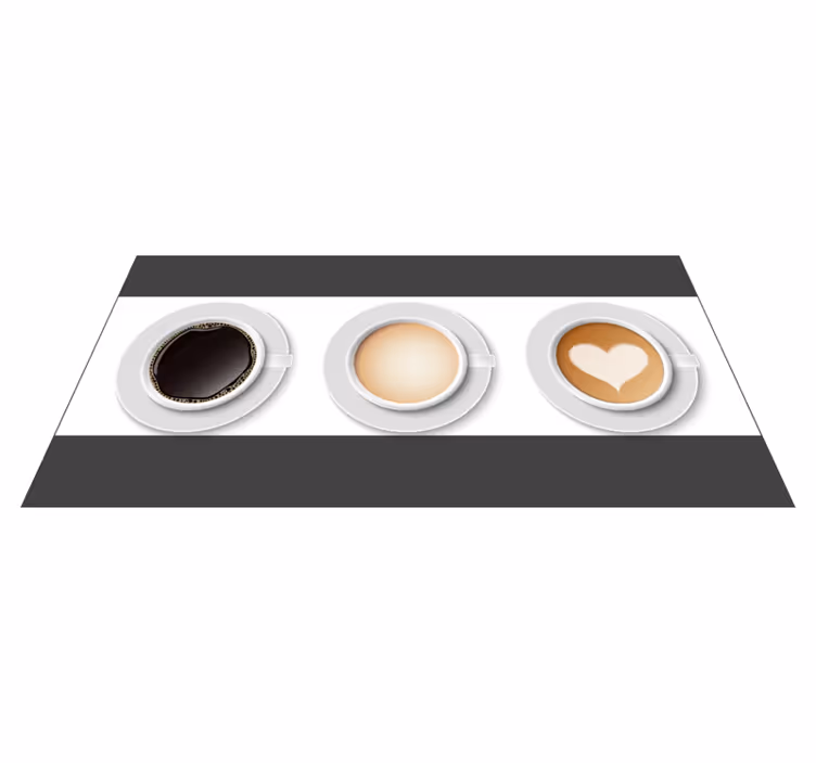Tapis vinyle cuisine chemin de table pour tasses à café - TenStickers