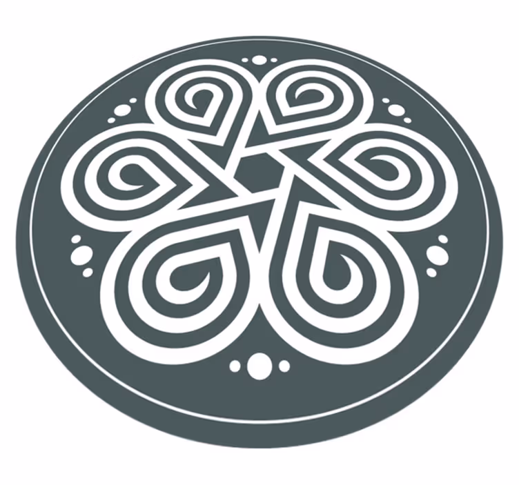 Tapis vinyle mandala cercle celtique - TenStickers