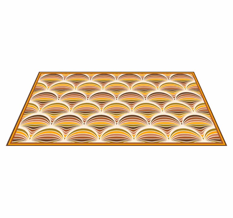 Tapis vinyles géométriques motif tourbillon rétro - TenStickers