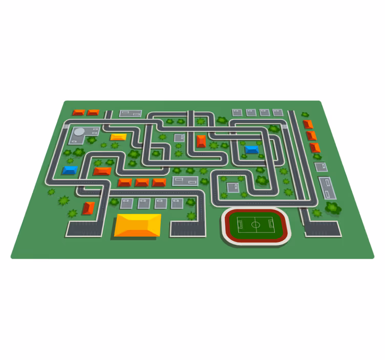 Tapis vinyle autouroute conception des routes de la ville - TenStickers