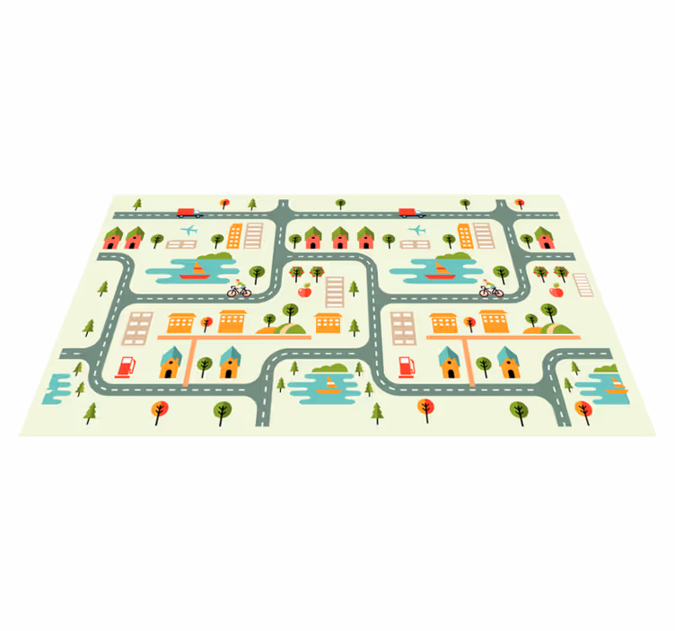 Tapis vinyle autres tapis routes de ville à jouer - TenStickers
