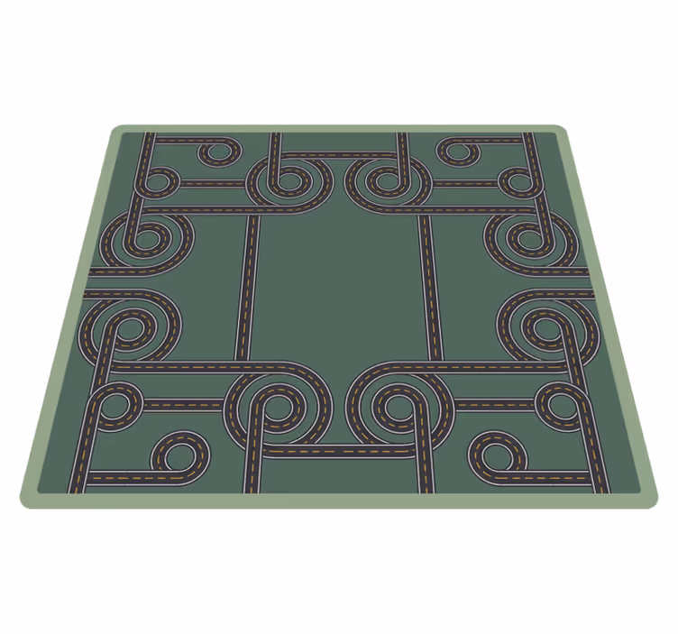 Tapis vinyle autouroute modèle de chaussée - TenStickers