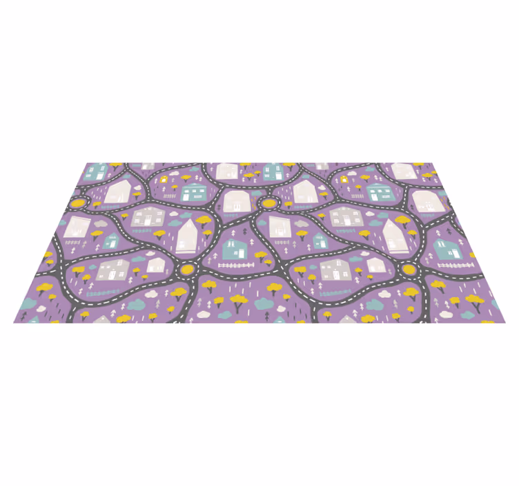Tapis vinyle autouroute feuille de route jouer - TenStickers