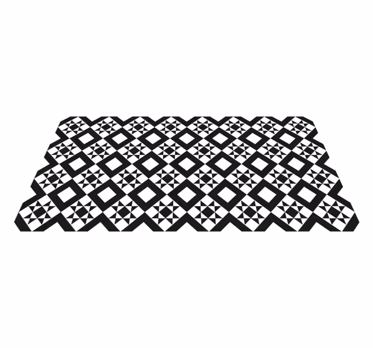 Tapis vinyles géométriques géométries monochromes - TenStickers