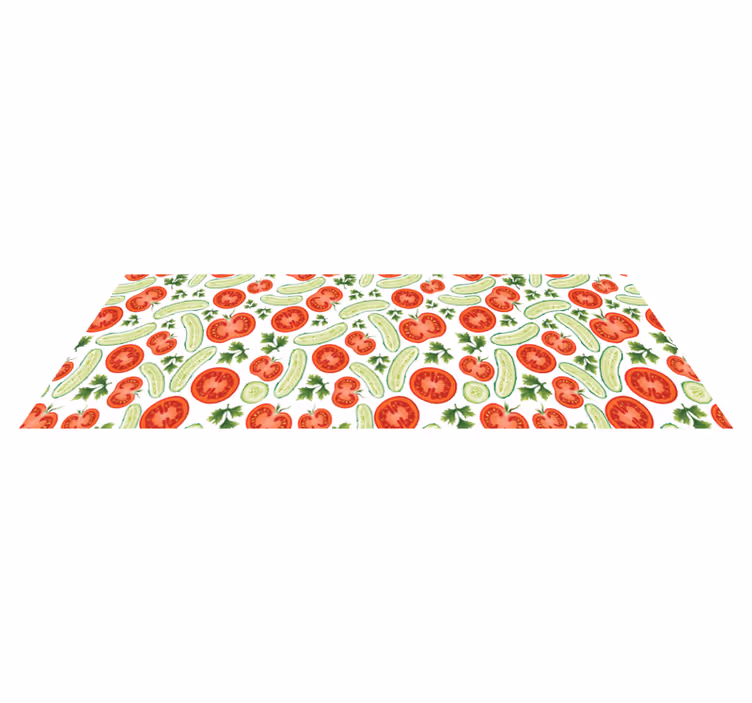 Tapis vinyle cuisine motif végétal - TenStickers