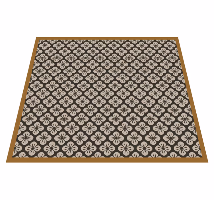 Tapis vinyles géométriques motif géométrique floral - TenStickers