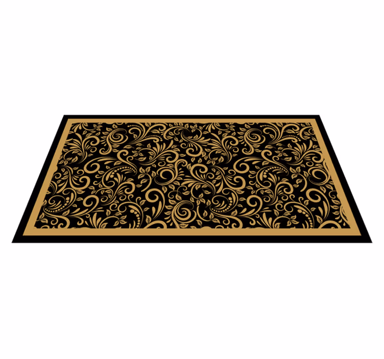 Tapis vinyle rétro motifs de tourbillons ornés - TenStickers