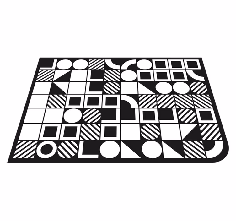 Tapis vinyles géométriques équilibre des formes - TenStickers