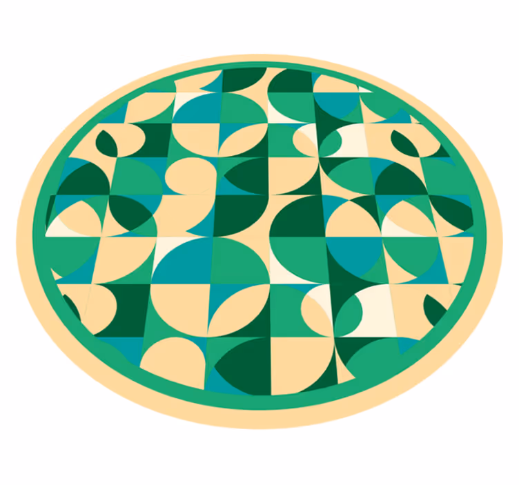 Tapis vinyles géométriques géométries circulaires - TenStickers