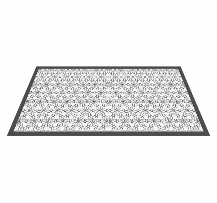 Tapis vinyle fleurs et plantes coureur à motifs floraux - TenStickers