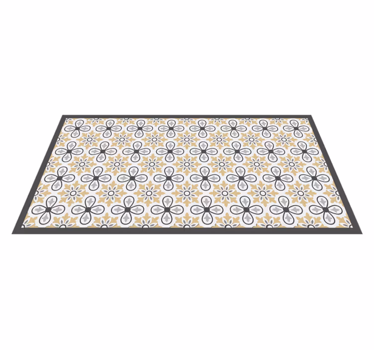 Tapis vinyles géométriques harmonie géométrique florale - TenStickers