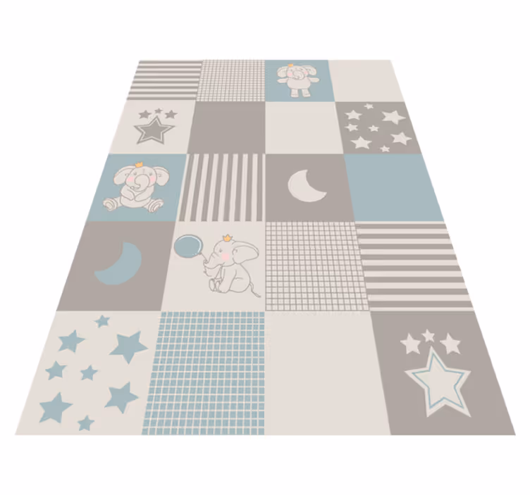 Tapis vinyle chambre bébé pépinière de patchwork - TenStickers