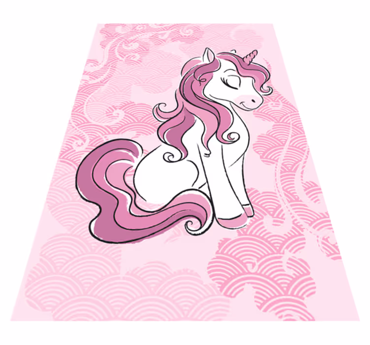 Tapis vinyle pour enfants licorne enchantée - TenStickers