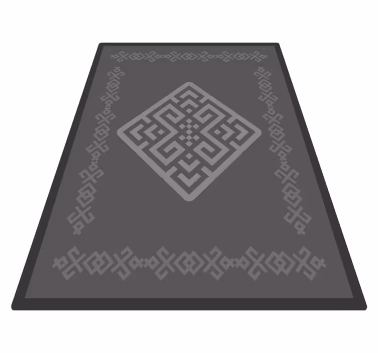 Tapis vinyle gris motif géométrique complexe - TenStickers