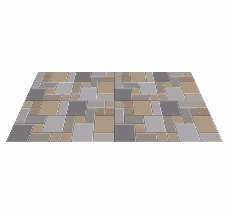 Tapis vinyle carreaux de ciment carrelage géométrique - TenStickers