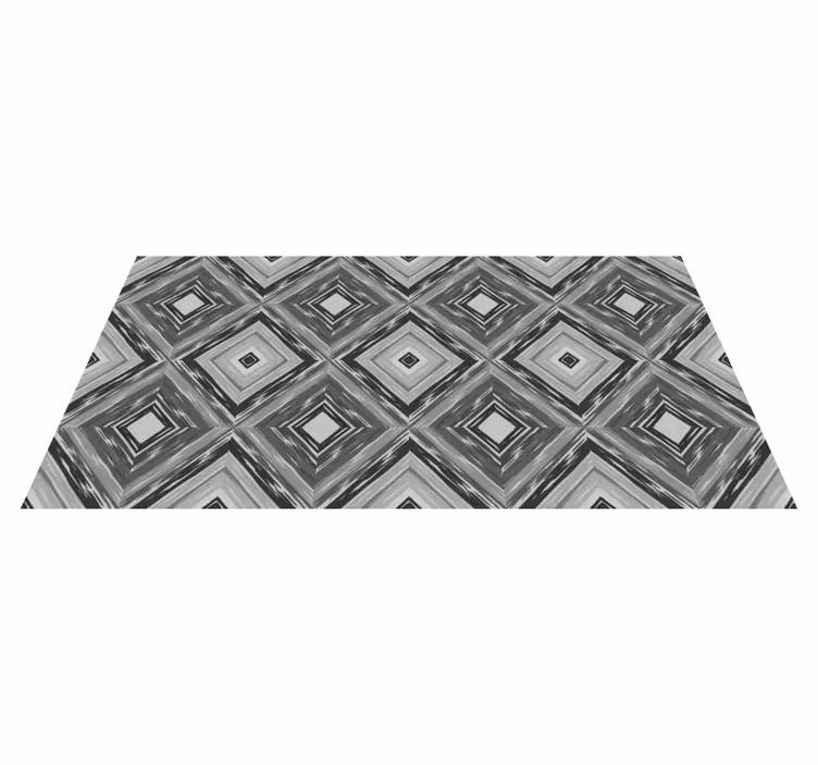 Tapis vinyles géométriques illusion de diamant - TenStickers