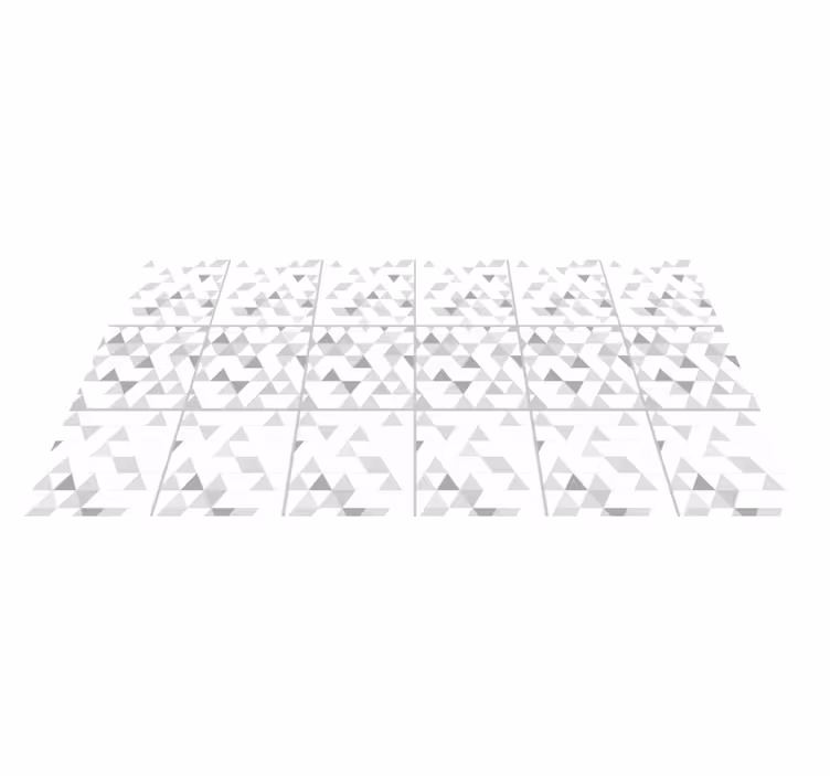 Tapis vinyles géométriques motifs triangulaires gris - TenStickers