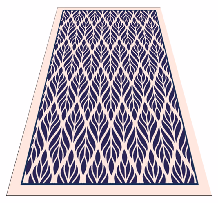 Tapis vinyles géométriques motif de feuille angulaire - TenStickers