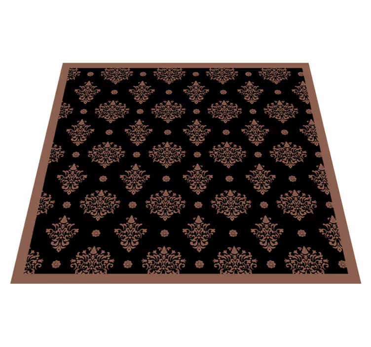 Tapis vinyle fleurs et plantes motif ornemental classique - TenStickers