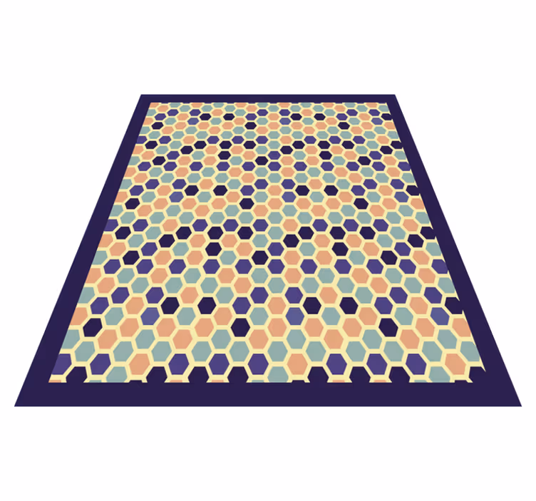 Tapis vinyles géométriques mosaïque hexagonale - TenStickers