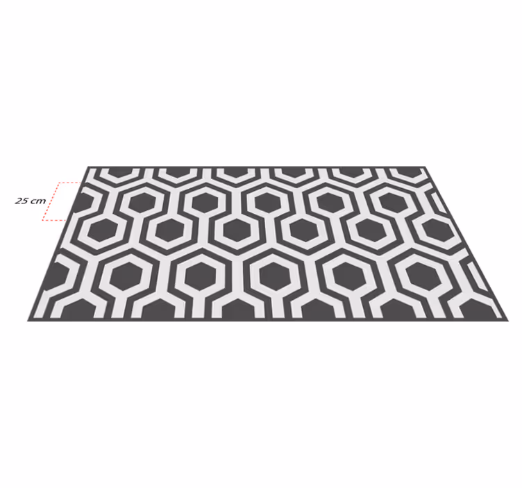 Tapis vinyles géométriques motifs hexagonaux - TenStickers