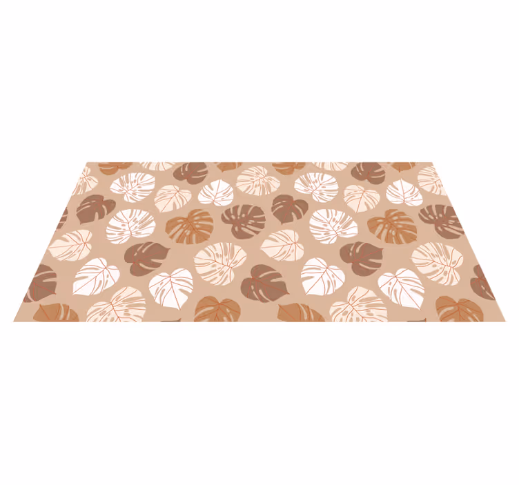 Tapis vinyle fleurs et plantes délice de monstera - TenStickers