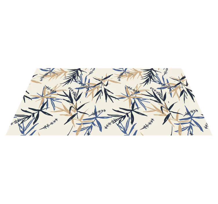 Tapis vinyle fleurs et plantes motif botanique en bambou - TenStickers