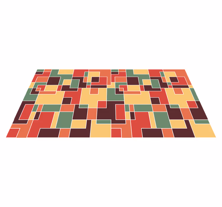 Tapis vinyles géométriques résumé coloré - TenStickers