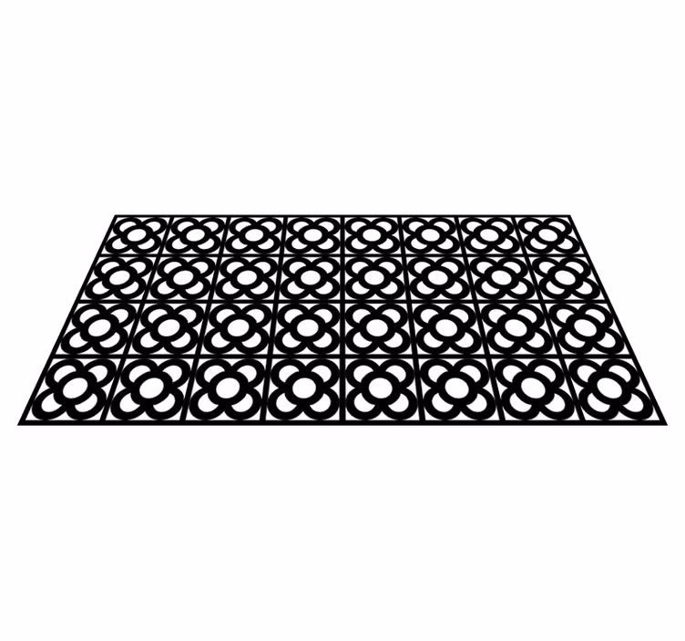 Tapis vinyles géométriques motifs circulaires - TenStickers